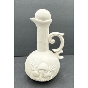 Vintage 3D  Mushrooms Oil And Vinegar Cruet Ready To Paint MCM